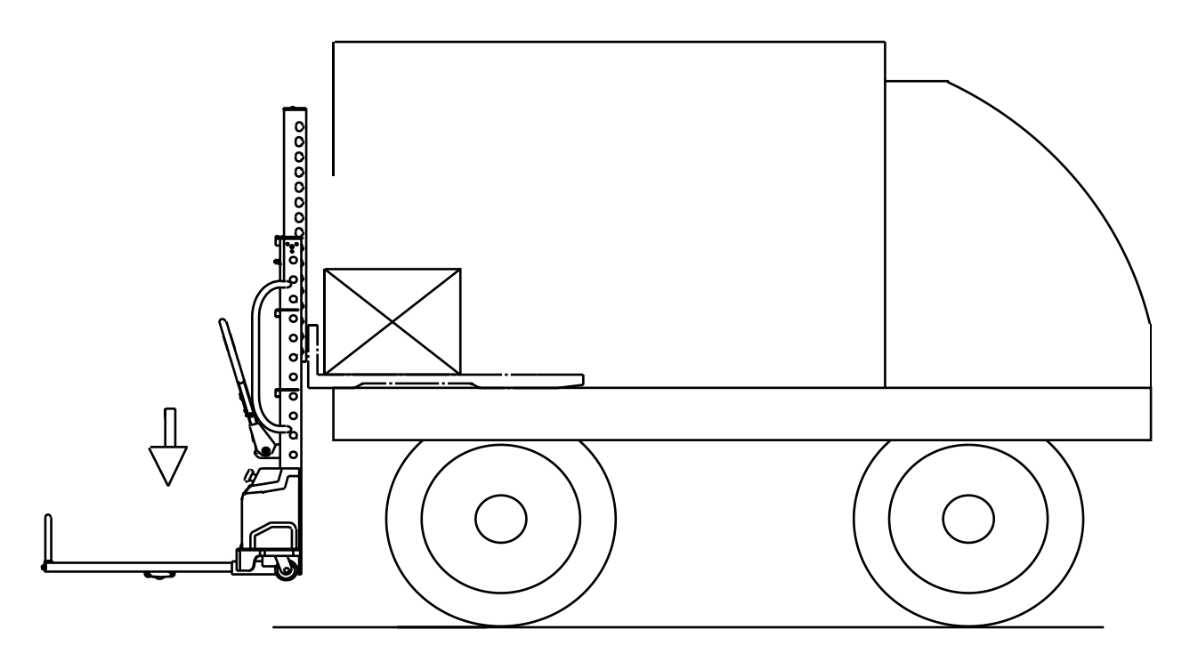 Self lifting electric stacker Exiting Carriage and Stacker Operation Instructions