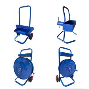 TES PRO kit de cerclage sur batterie, 12-16mm, 2x batterie, chargeur, sangle PET, chariot