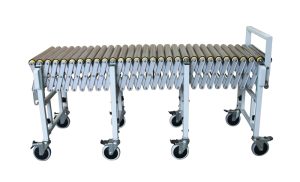 Convoyeur à rouleaux extensible en acier inoxydable