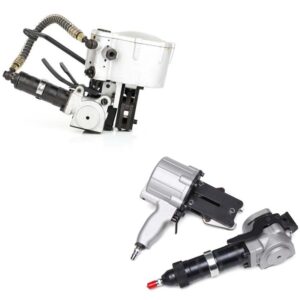 TES PRO kit de cerclage sur batterie, 12-16mm, 2x batterie, chargeur, sangle PET, chariot